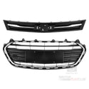 Front Bumper Upper Grille Middle Lower Grille Fit for Compatible with Chevrolet Trax 2017 2018 Black
