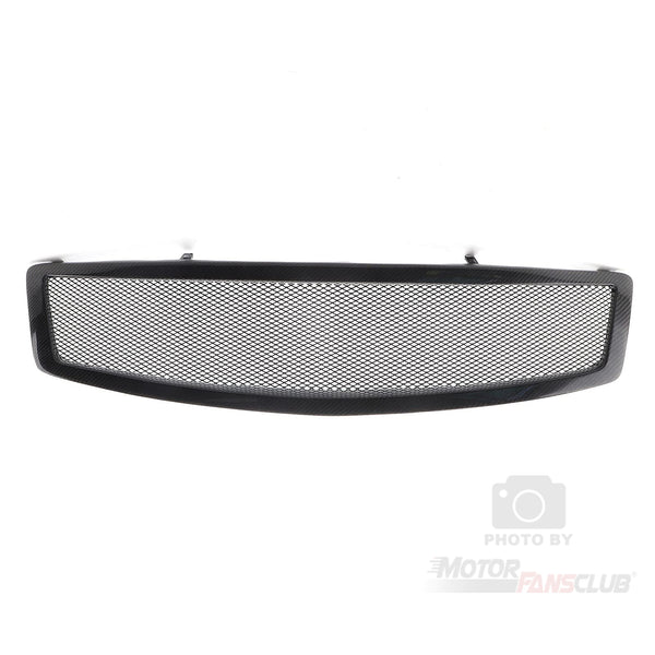 Front Mesh Grill Grille Fit For Compatible With Infiniti G35 G37 2007-2009 4-Door Real Carbon Fiber
