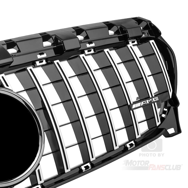 Front Grille Fit For Compatible With Mercedes CLA Class W117 Grill GT R Panamericana CLA200 CLA250 CLA45 AMG 2013-2018 Black