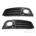 Front Bumper Fog Light Lamp Grille Cover Fit for Compatible with Audi A4 B8 A4L 2009-2011 Replacement