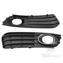 Front Bumper Fog Light Lamp Grille Cover Fit for Compatible with Audi A4 B8 A4L 2009-2011 Replacement