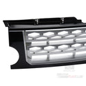 Front Upper Grille Silver Black Fit For Compatible With Land Rover LR3 Discovery 2005-2009
