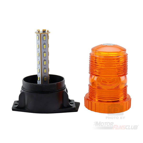 30 LED Strobe Light, 30W Warning Lamp Emergency Flashing Beacon Lamp Fit for Compatible with 10-110V Forklift Truck Tractor Golf Carts UTV Car Bus, Amber/Yellow Light