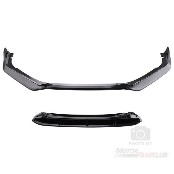 4Pcs Front Bumper Lip Fit for Compatible with Honda Accord 2021 2022, Glossy Black ABS Front Chin Splitter Spoiler