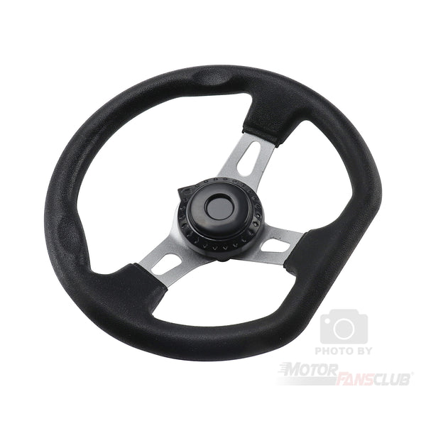 270mm Go Kart Steering Wheel Strong Iron Steering Wheel Fit for Compatible with Riding Go Kart Cart Racing Bike Replacement Wheel