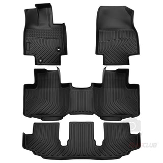 Floor Mats Liners Fit for Compatible with Highlander 2020 2021 Cargo Carpet All Weather Protector Front Rear Mats TPE Black