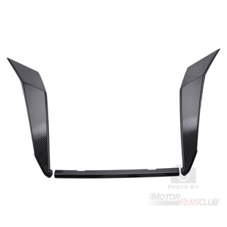 3PCS Front Grill Frame Cover Trim Fit For Compatible With Nissan Sentra 2020 2021, Grille Trim Carbon Fiber Style