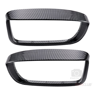 Side Mirror Cover Caps Molding Eyebrow Trim Fit for Compatible with Dodge Charger 2015-2021 Door Rain Visor Carbon Fiber Pattern