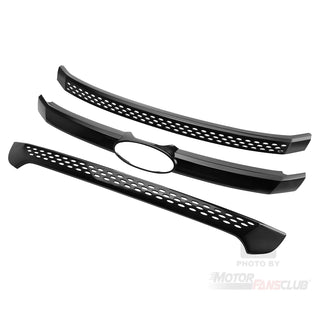 3pcs Front Grill Cover Moulding Trim fit for Compatible with Ford Explorer 2011-2015 Upper Grille Trims, Glossy Black