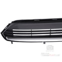 Front Lower Bumper Grille and Chrome Trim Molding Fit for Compatible with Highlander 2011-2013