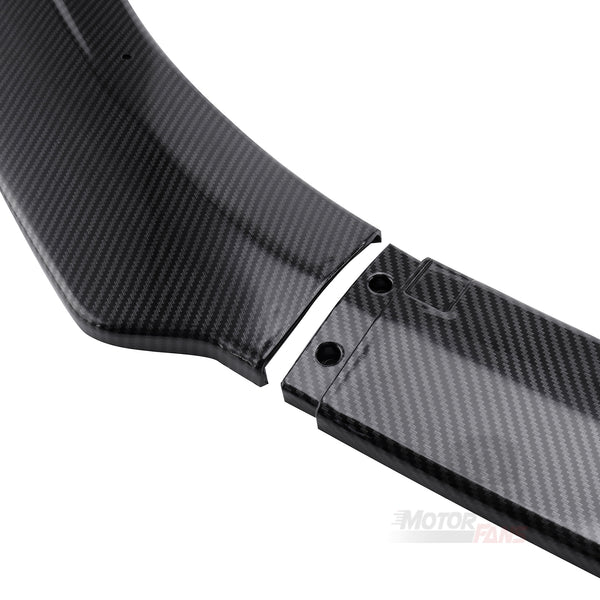 3pcs Front Bumper Lip Fit for Compatible with Honda Accord 2018-2020 Splitter Trim Protection Spoiler, Carbon Fiber Style