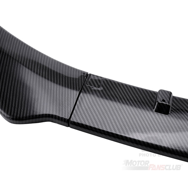 3pcs Front Bumper Lip Fit for Compatible with Honda Accord 2018-2020 Splitter Trim Protection Spoiler, Carbon Fiber Style