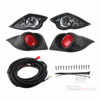LED Headlights & Tail Light w/ Fit For Compatible With Yamaha Drive Golf Cart 2007-2016 Drive Light Kit